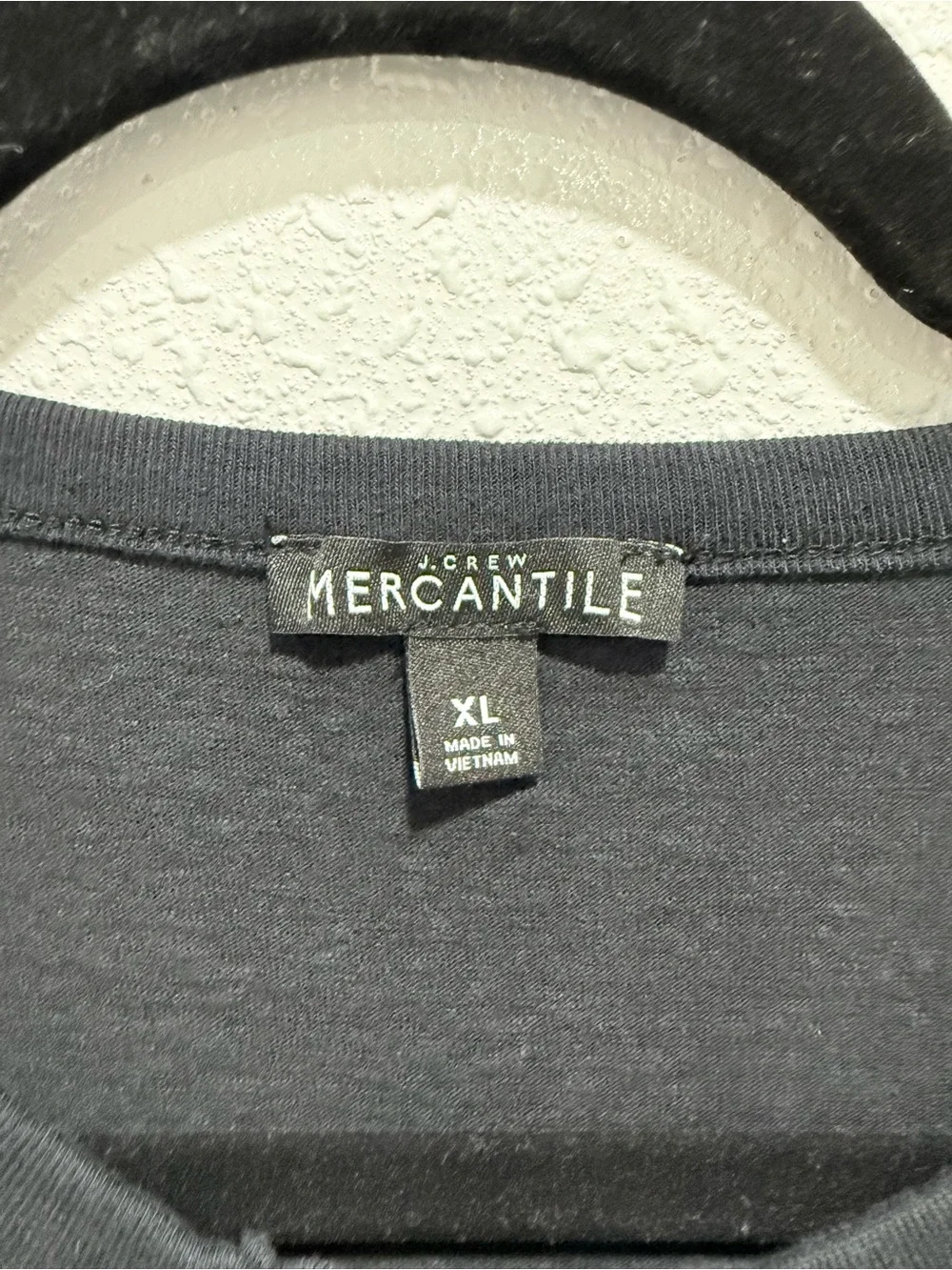 J. Crew Black Henley Long-Sleeve & White Black Striped Tee Duo XL